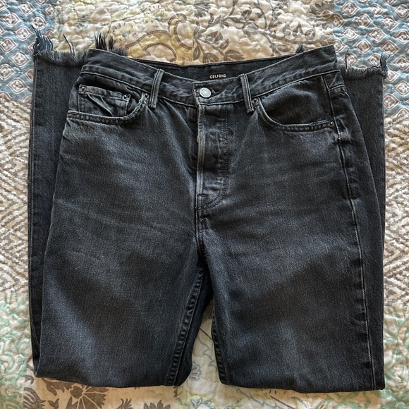 Revolve GRLFRND Black Karolina High-Rise Skinny Jean Raw Hem 26 - Picture 8 of 10